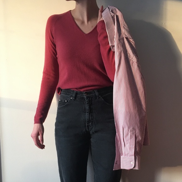 Nordstrom Burgundy/Maroon Striped Dress Shirt - Picture 4 of 4